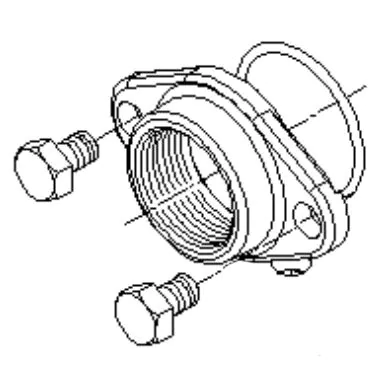 EBARA OVAL FLANGE KIT EVMS 15-20 16B A304-EPDM